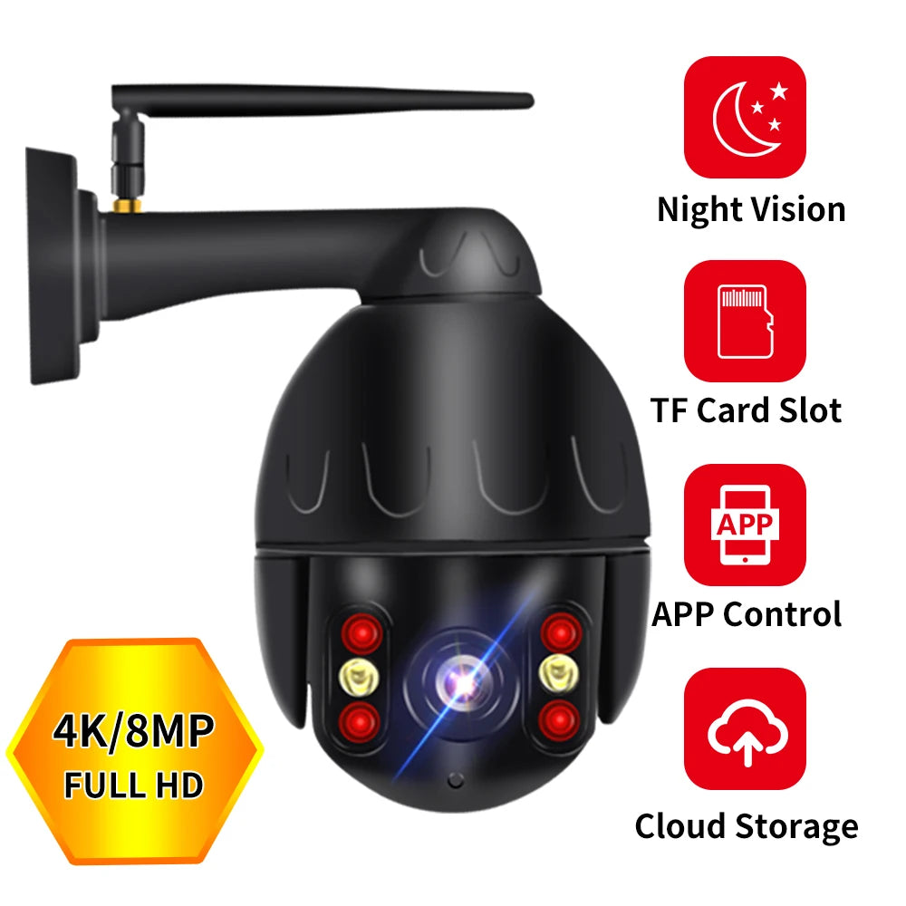 Cameră de Supraveghere 4K WiFi cu Auto-Tracking