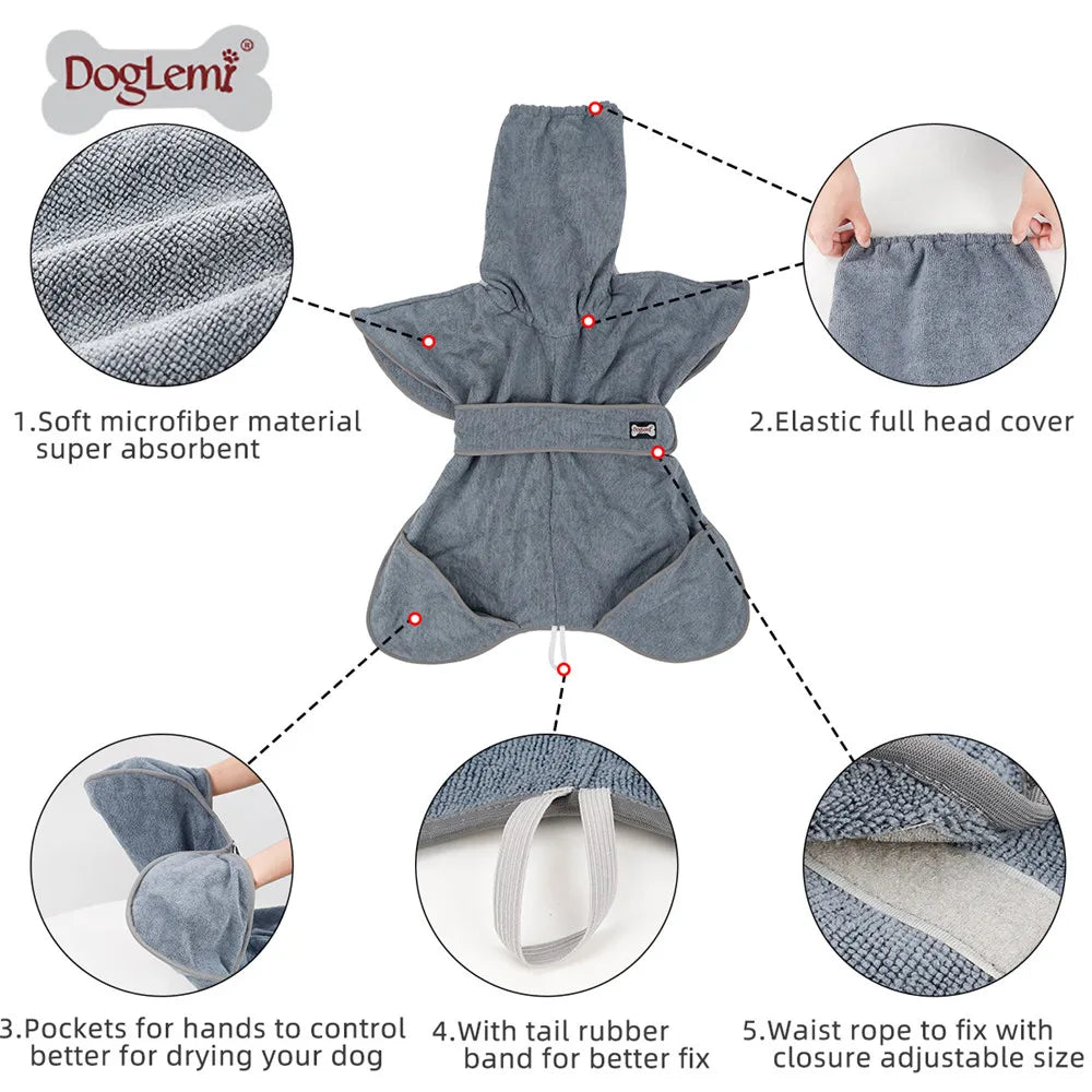 Halat-Prosop din Microfibră pentru Câini