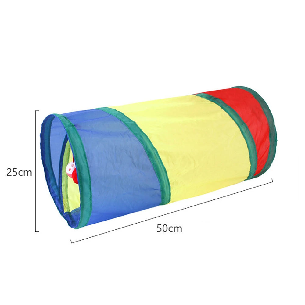 Collapsible Cat Tunnel Toy — 2-Hole Crinkle
