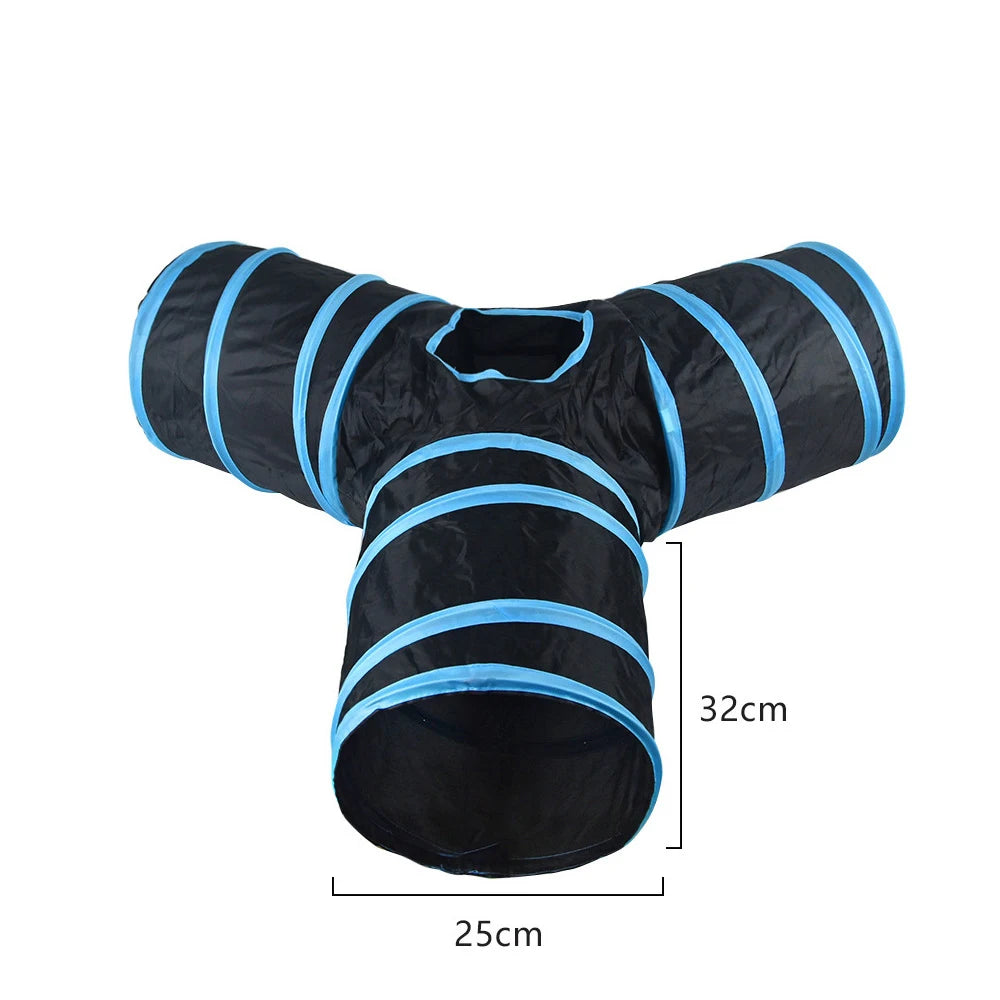 Collapsible Cat Tunnel Toy — 2-Hole Crinkle