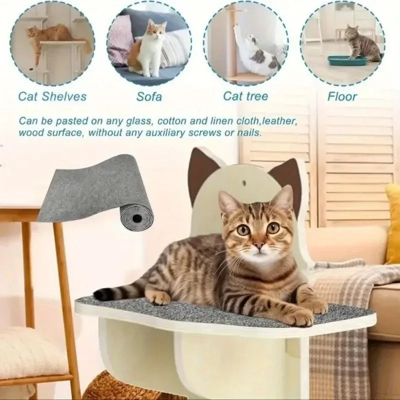Trimmable Self-Adhesive Carpet Cats Scratch Board Wall Anti Cat Scratch Sofa Diy Cats Scratch Board Sofa Protection Paws Sharpen