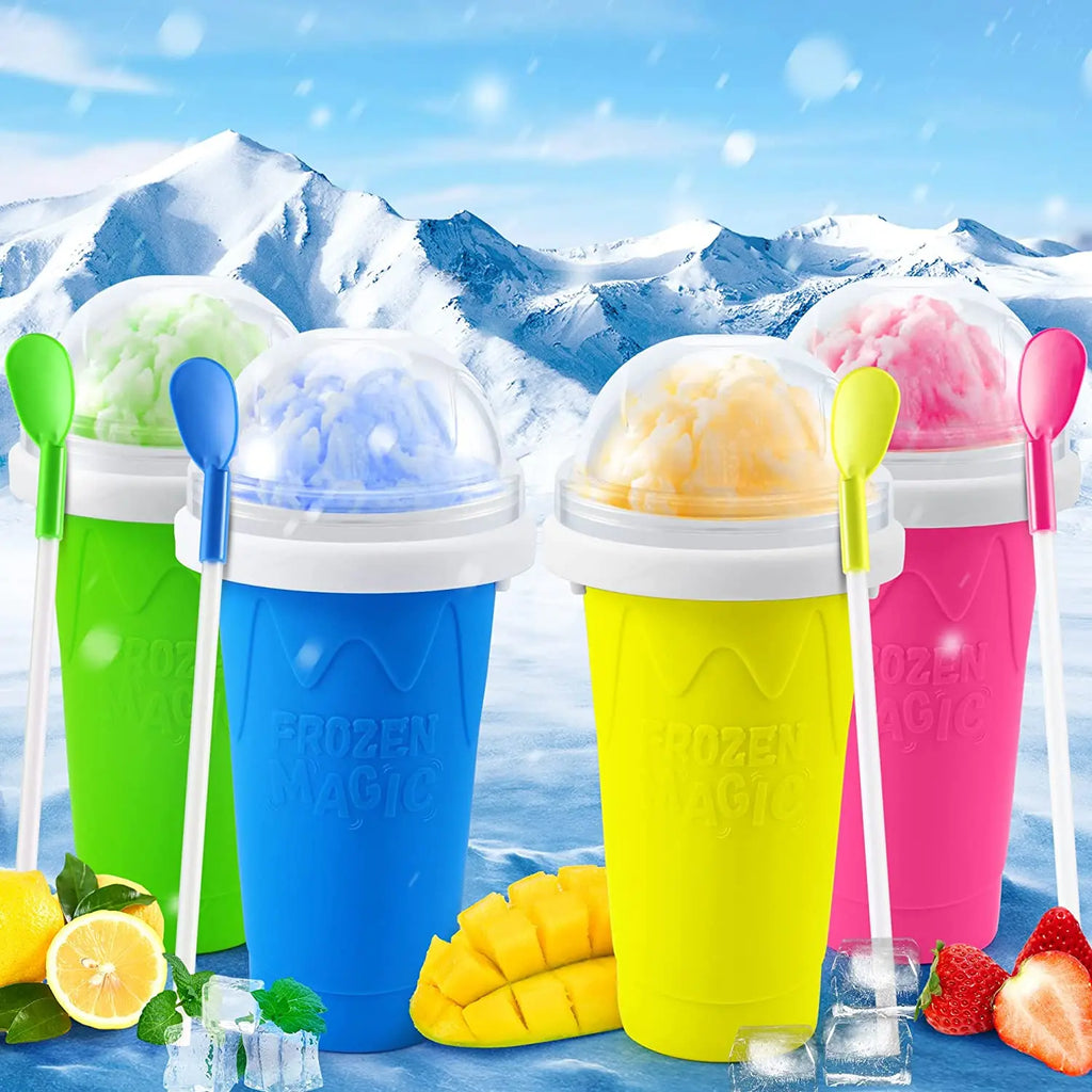 Aparat Portabil de Făcut Slushy și Înghețată (Squeeze Cup)