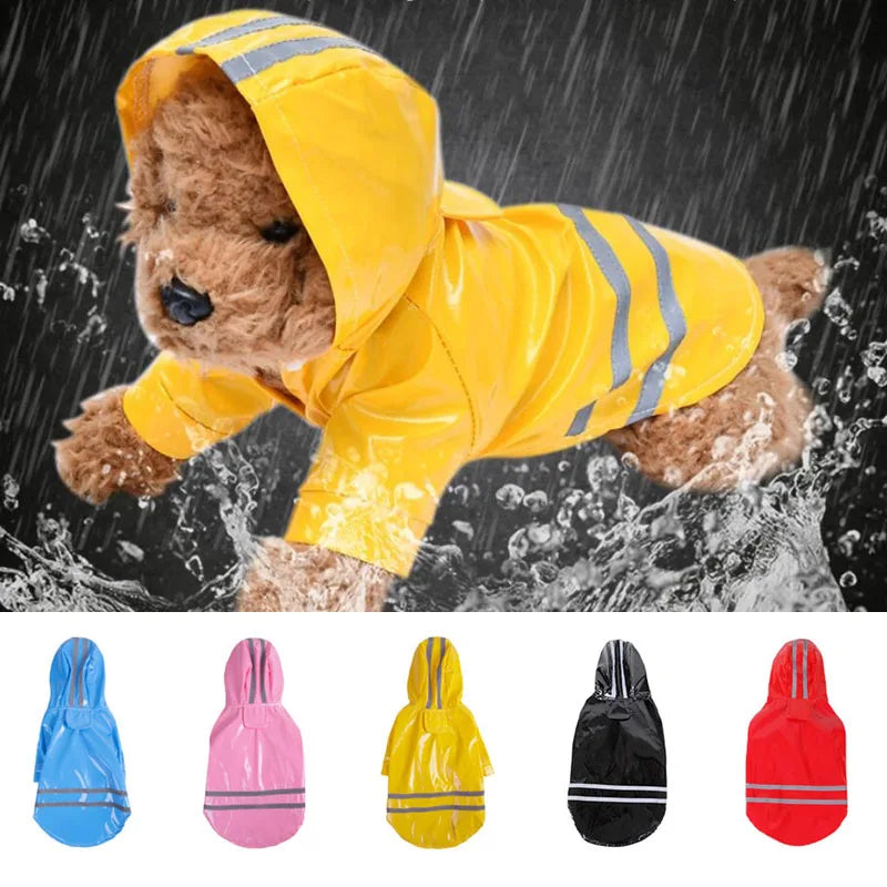 Waterproof Dog Raincoat — Reflective Hooded
