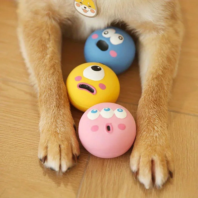Squeaky Latex Dog Toy — Fun Fetch & Chew for Small & Medium Dogs