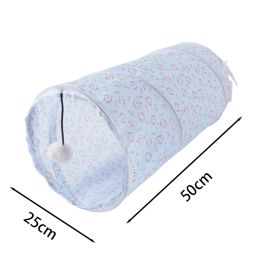 Collapsible Cat Tunnel Toy — 2-Hole Crinkle