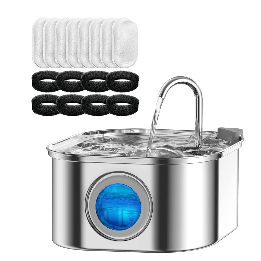 Fântână automată de apă 3.2L cu senzor și filtru