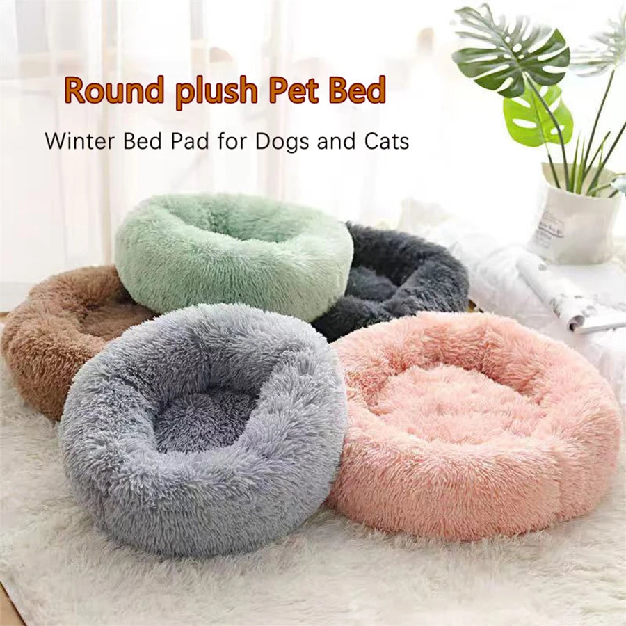 Calming Donut Dog Bed — Anti-Anxiety Fluffy Cuddler Bed