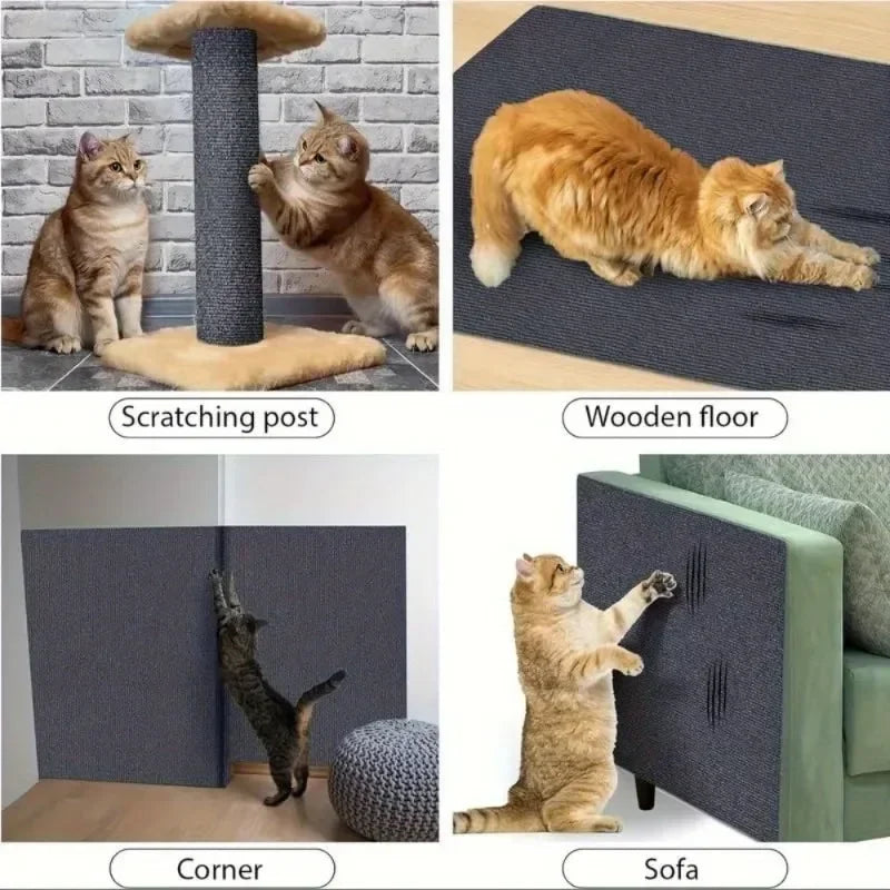 Trimmable Self-Adhesive Carpet Cats Scratch Board Wall Anti Cat Scratch Sofa Diy Cats Scratch Board Sofa Protection Paws Sharpen