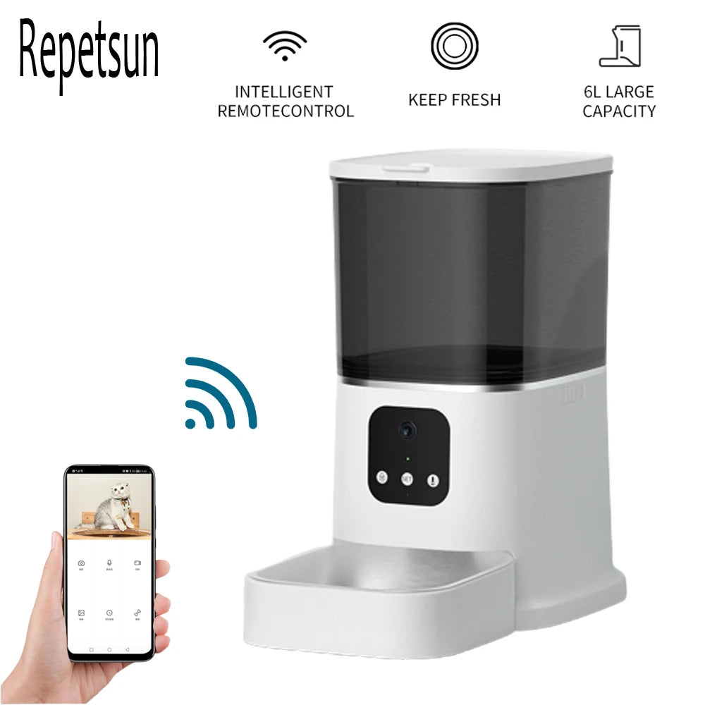 Dozator Automat de Hrană Smart cu Temporizator
