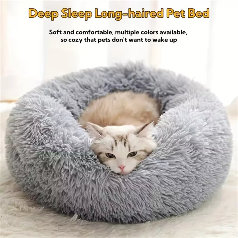Calming Donut Dog Bed — Anti-Anxiety Fluffy Cuddler Bed