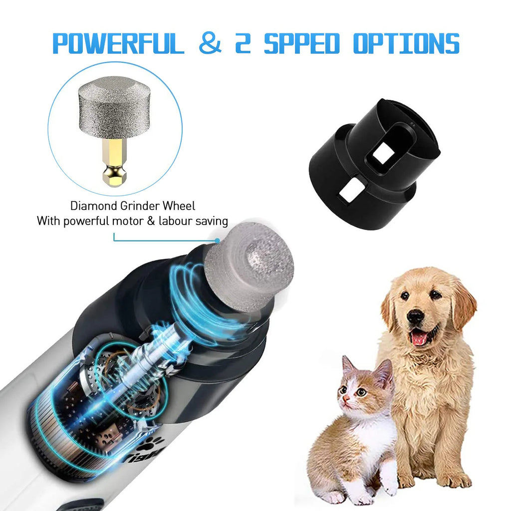 Electric Pet Nail Grinder — USB Rechargeable