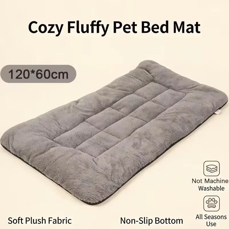 Cozy Plush Pet Cushion Bed — Soft Washable Mat for Dogs & Cats