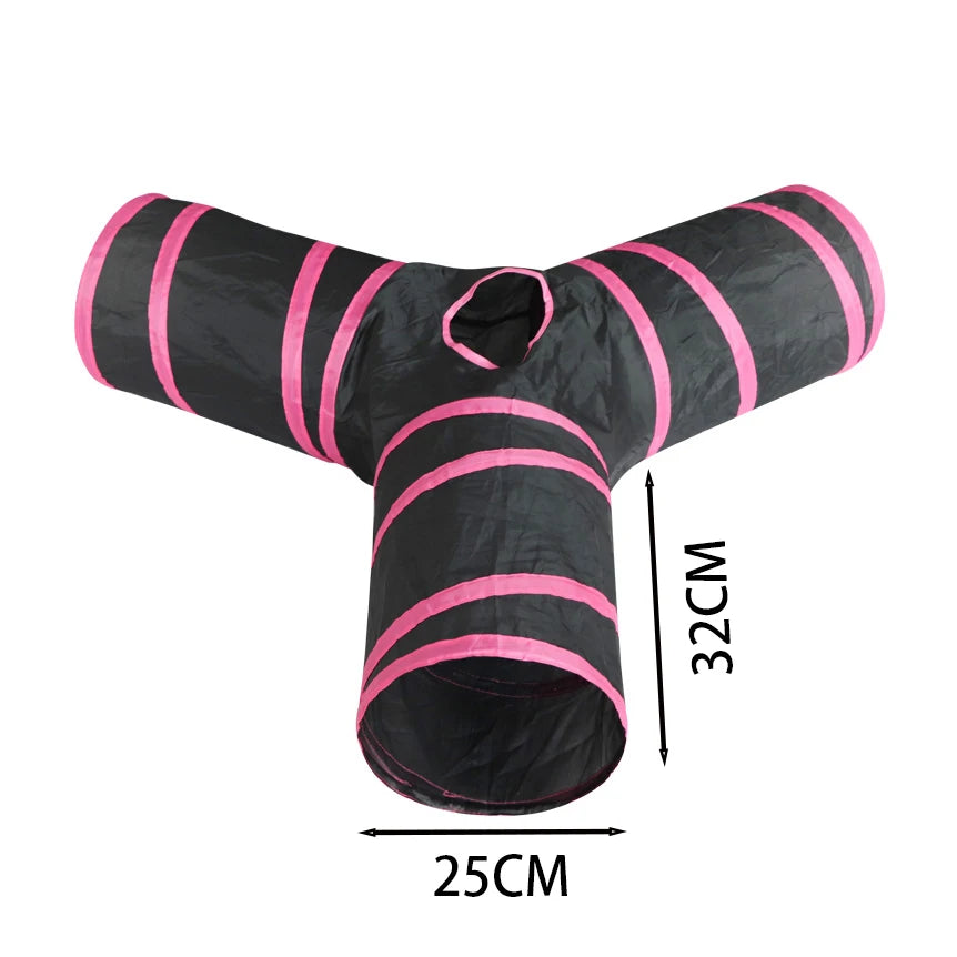 Collapsible Cat Tunnel Toy — 2-Hole Crinkle