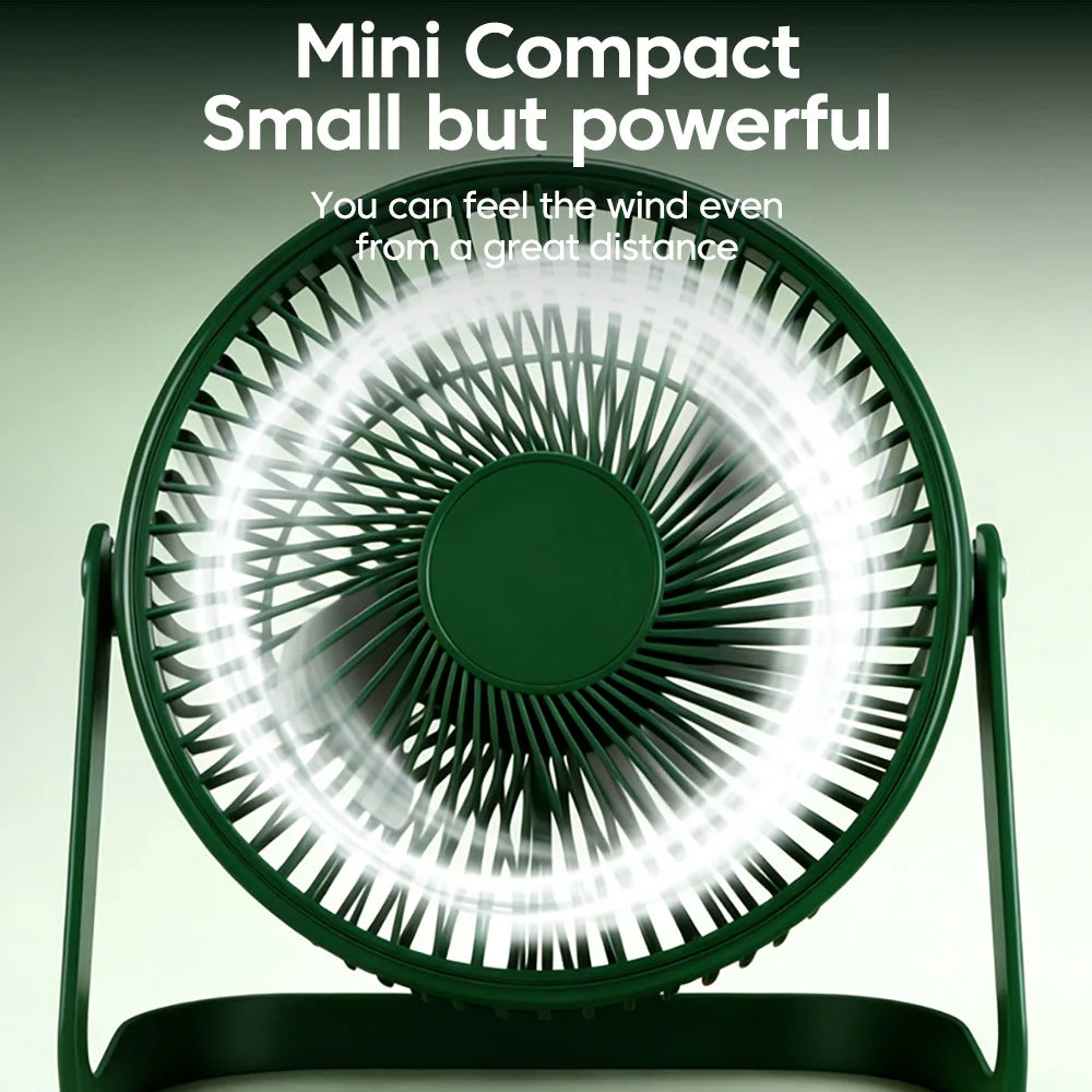 Mini Ventilator de Birou Portabil Reîncărcabil, Silențios