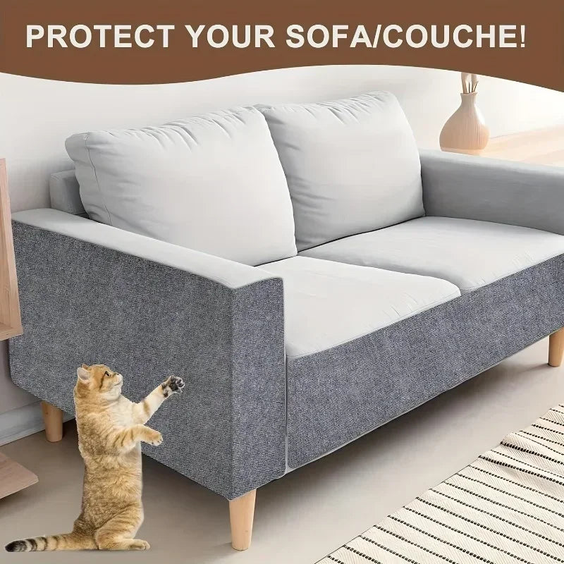 Trimmable Self-Adhesive Carpet Cats Scratch Board Wall Anti Cat Scratch Sofa Diy Cats Scratch Board Sofa Protection Paws Sharpen