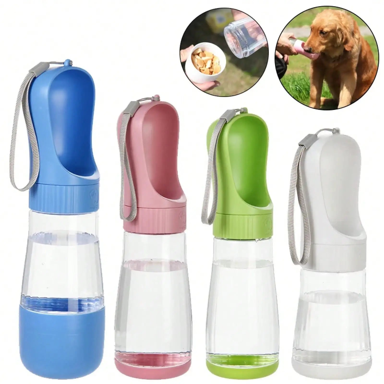 2-in-1 Portable Dog Water Bottle & Food Dispenser