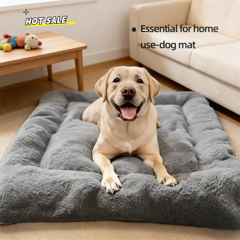 Cozy Plush Pet Cushion Bed — Soft Washable Mat for Dogs & Cats