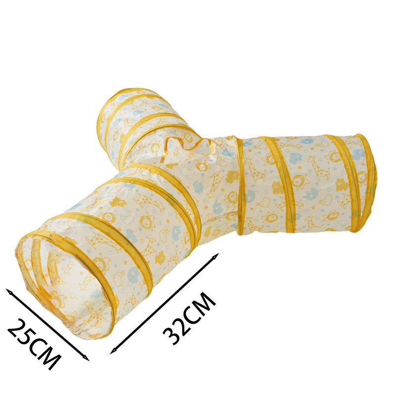 Collapsible Cat Tunnel Toy — 2-Hole Crinkle