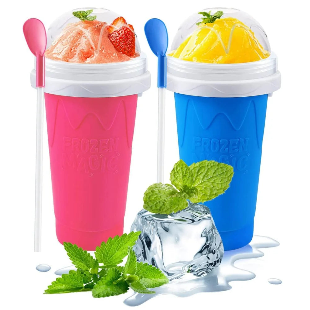 Aparat Portabil de Făcut Slushy și Înghețată (Squeeze Cup)