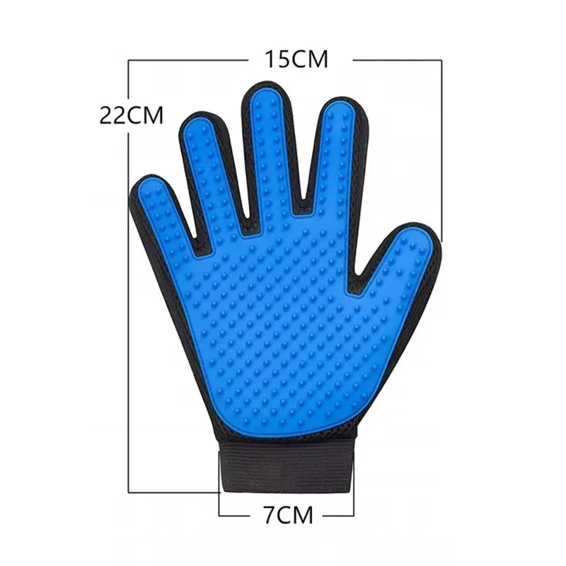 Silicone Pet Grooming Glove — Deshedding & Massage