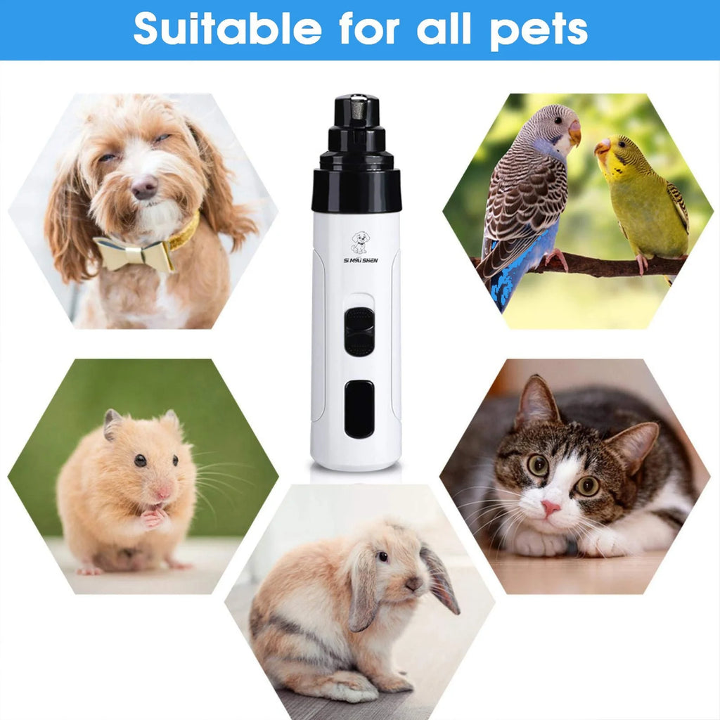 Electric Pet Nail Grinder — USB Rechargeable