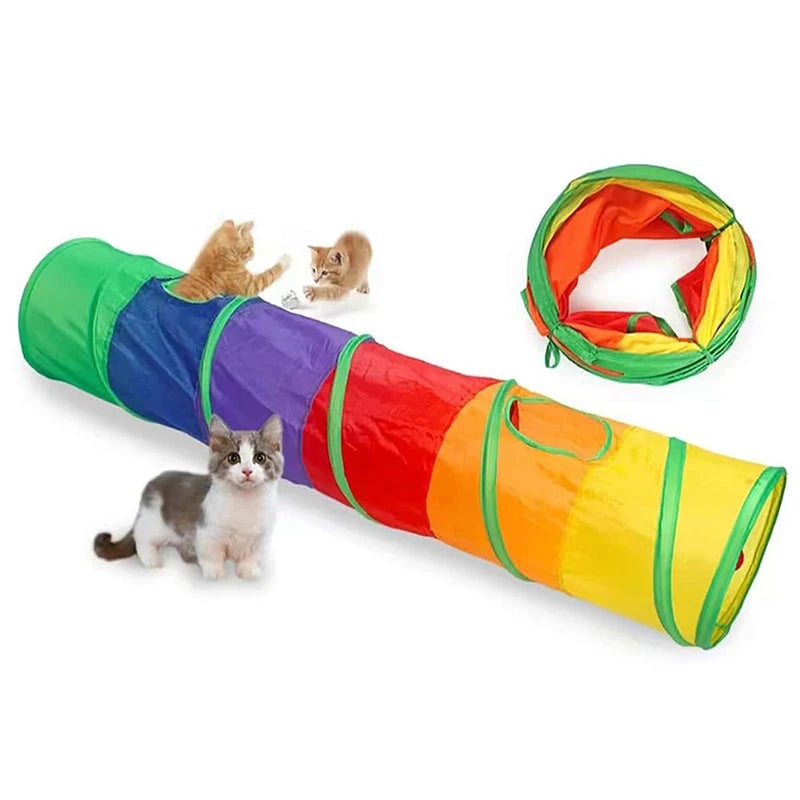 Collapsible Cat Tunnel Toy — 2-Hole Crinkle