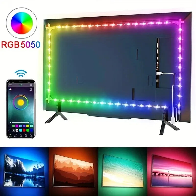 Bandă LED RGB Smart 5M cu aplicație și telecomandă