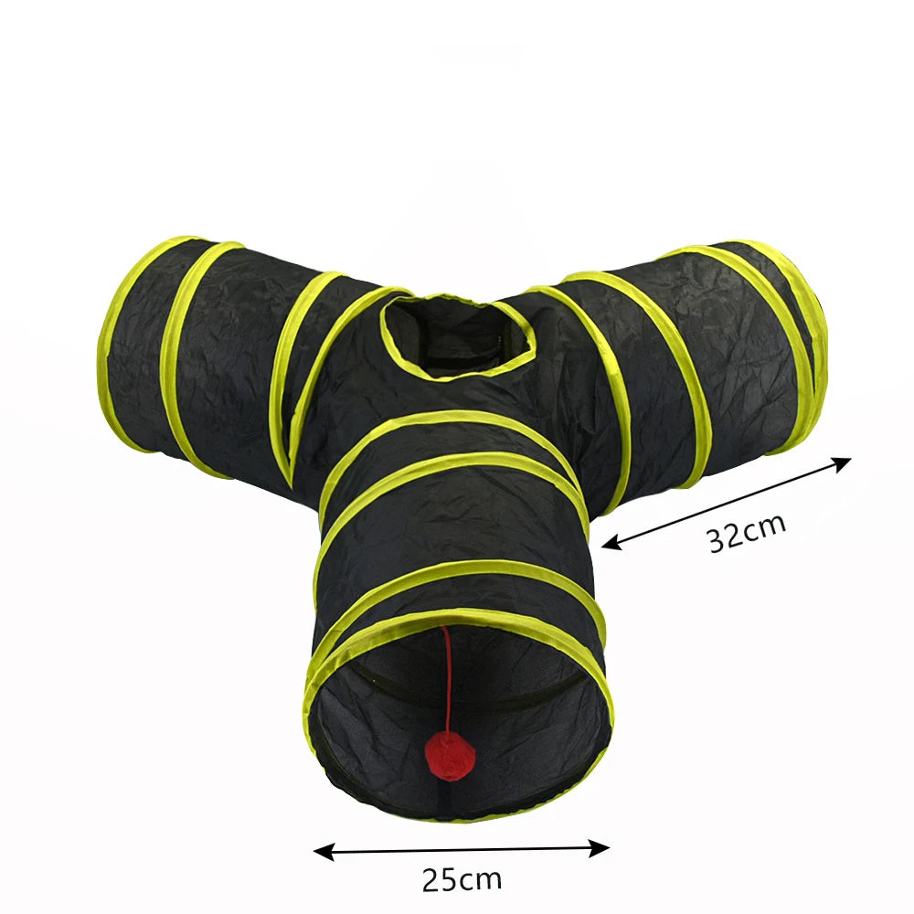 Collapsible Cat Tunnel Toy — 2-Hole Crinkle