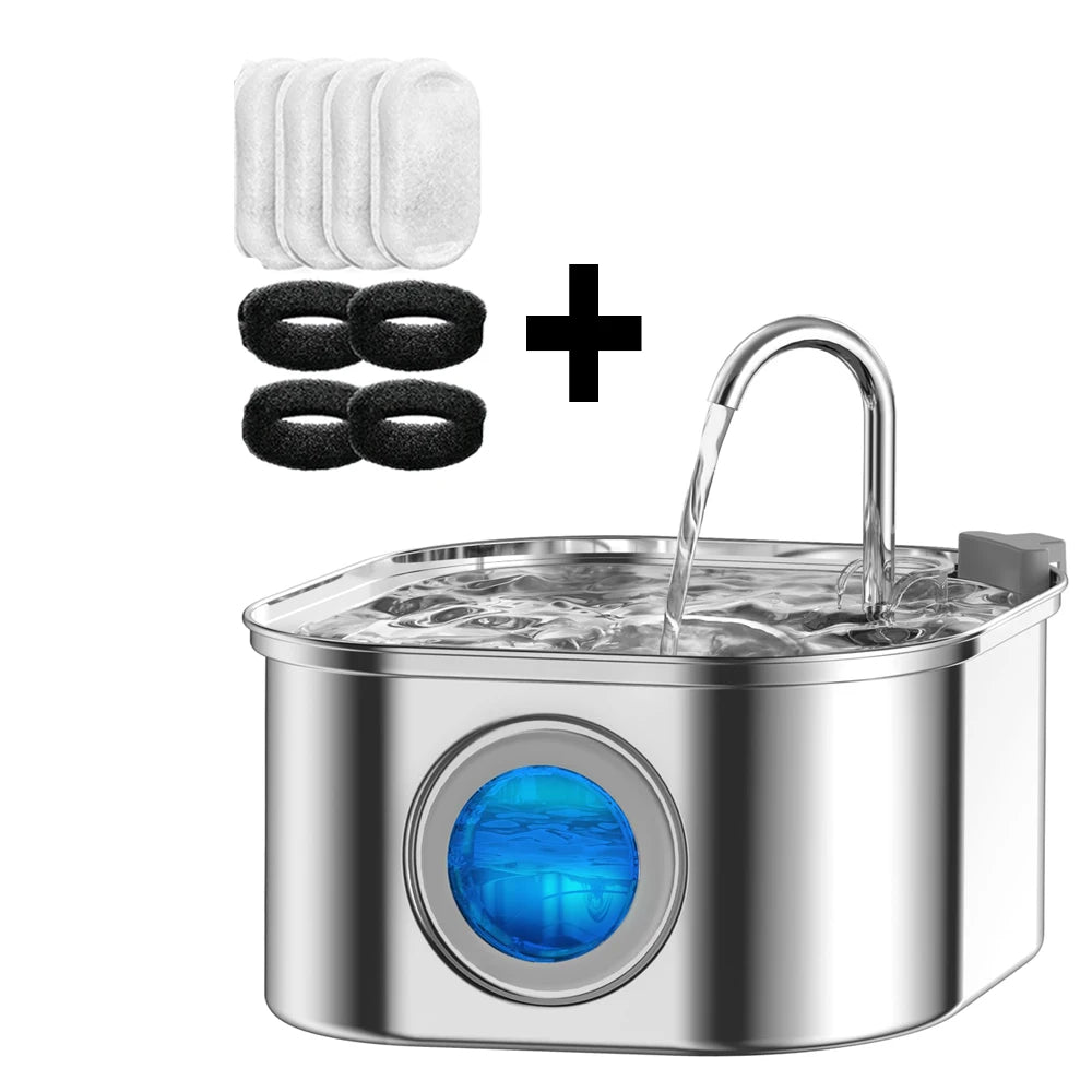 Fântână automată de apă 3.2L cu senzor și filtru