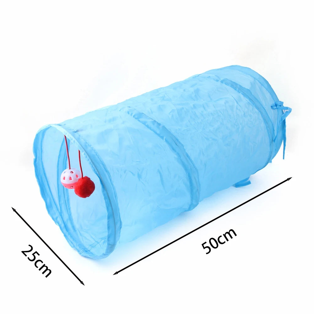Collapsible Cat Tunnel Toy — 2-Hole Crinkle