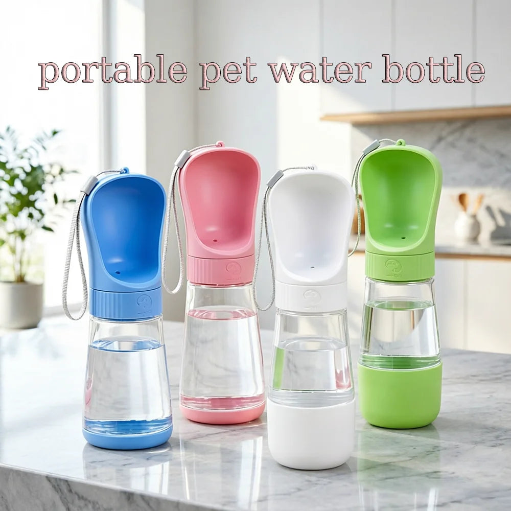 2-in-1 Portable Dog Water Bottle & Food Dispenser