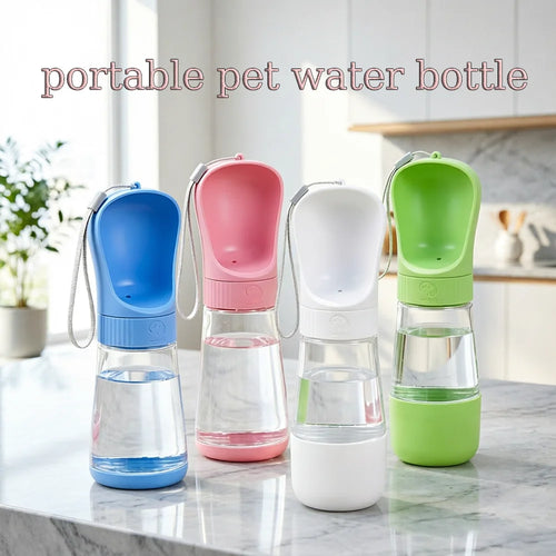 2-in-1 Portable Dog Water Bottle & Food Dispenser
