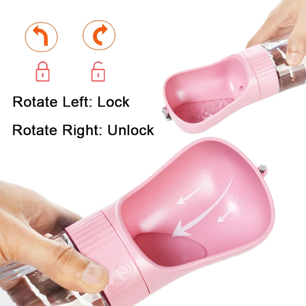 2-in-1 Portable Dog Water Bottle & Food Dispenser