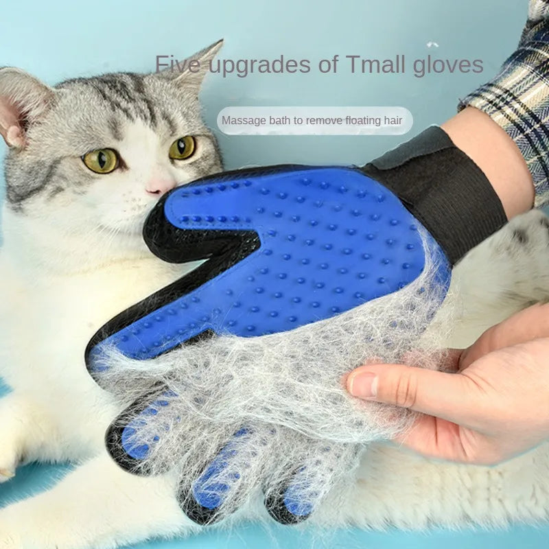 Silicone Pet Grooming Glove — Deshedding & Massage