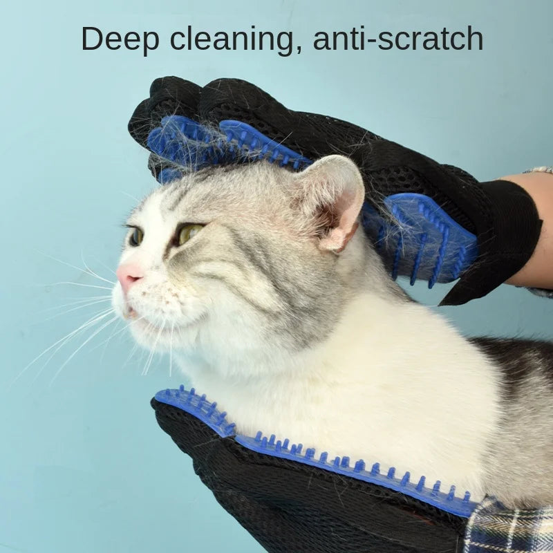 Silicone Pet Grooming Glove — Deshedding & Massage
