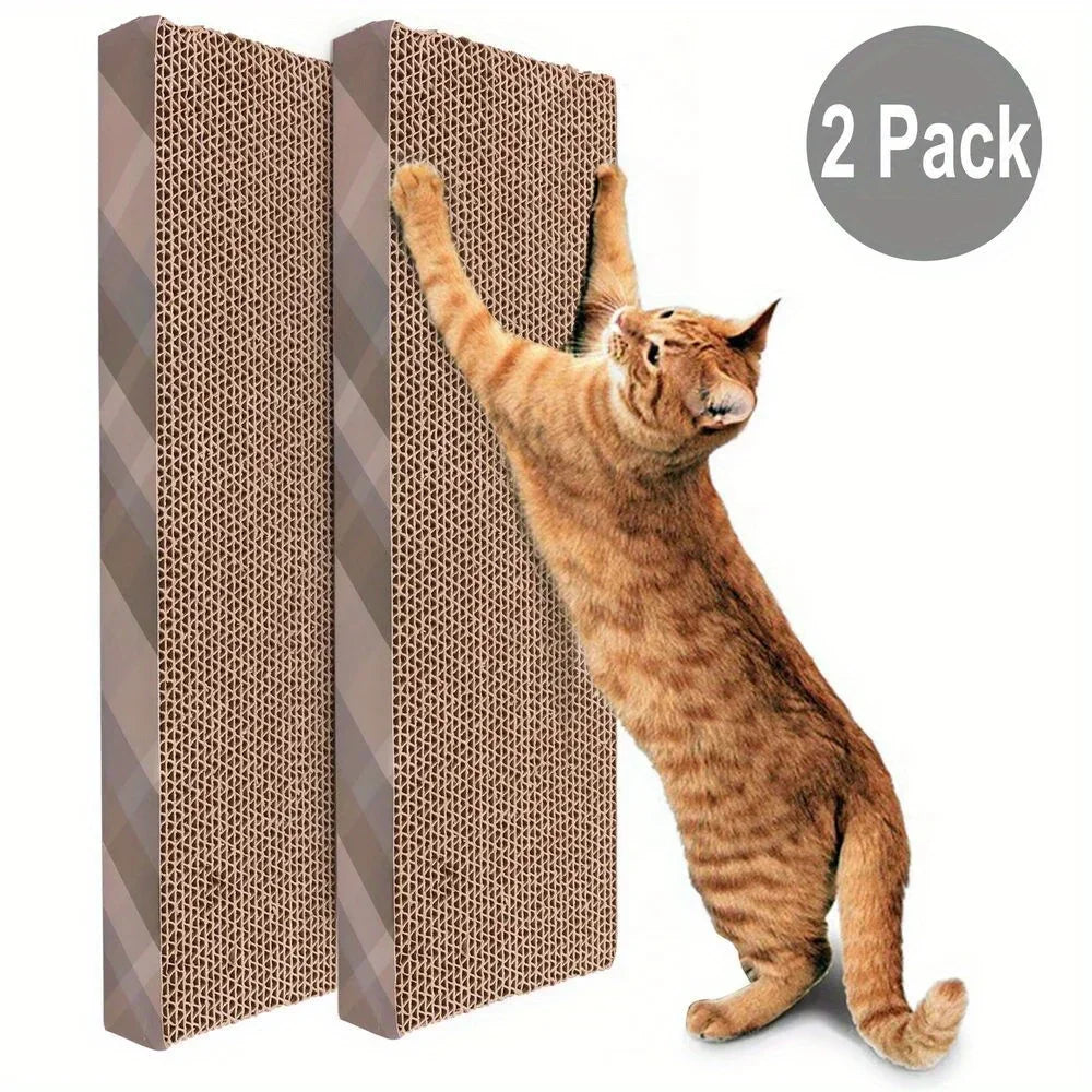 2-Panel Cat Scratch Cardboard Lounge
