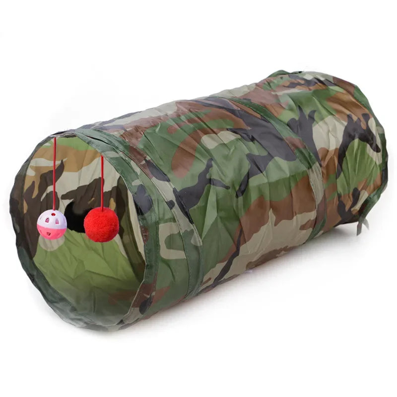 Collapsible Cat Tunnel Toy — 2-Hole Crinkle