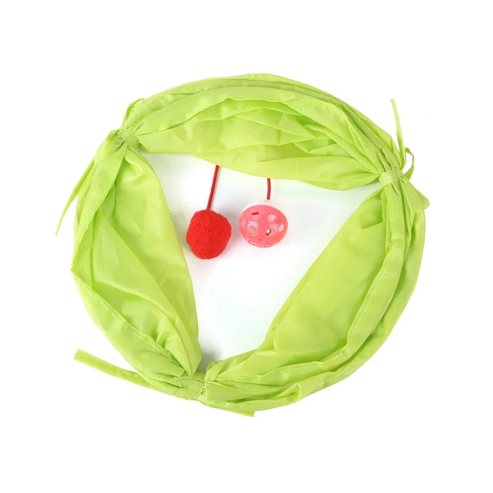 Collapsible Cat Tunnel Toy — 2-Hole Crinkle