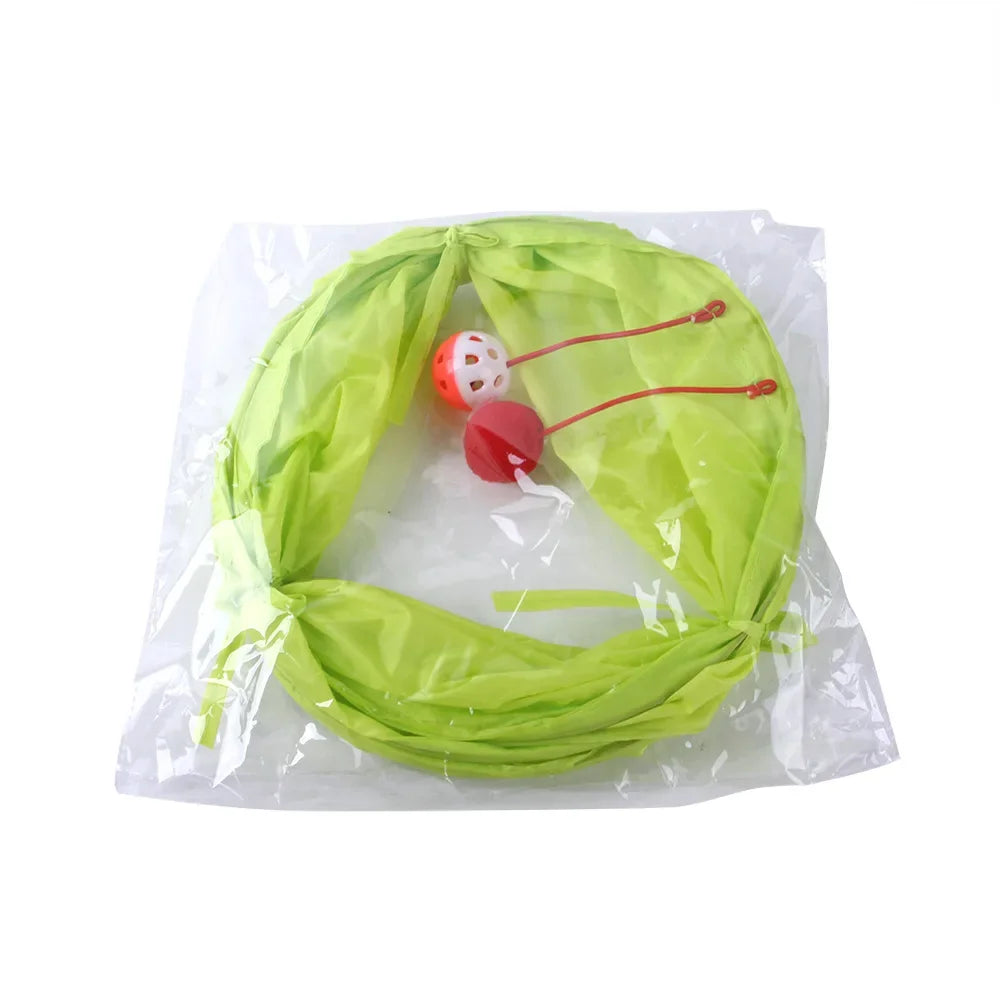 Collapsible Cat Tunnel Toy — 2-Hole Crinkle