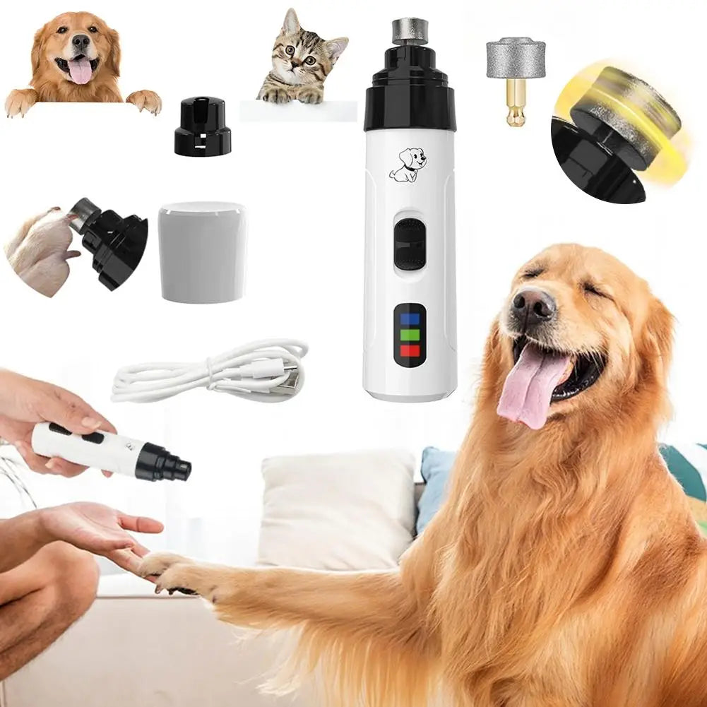 Electric Pet Nail Grinder — USB Rechargeable